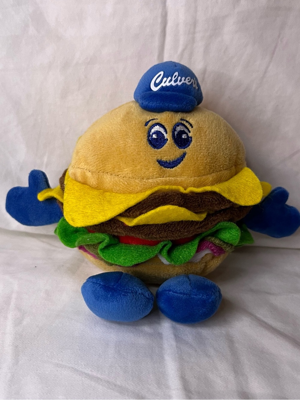 Culvers Deluxe Cheeseburger Plush 6.5" Limited Edition 40th Birthday Mascot